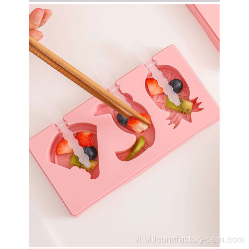 Strawberry Jello Ice Cream khuôn với nắp